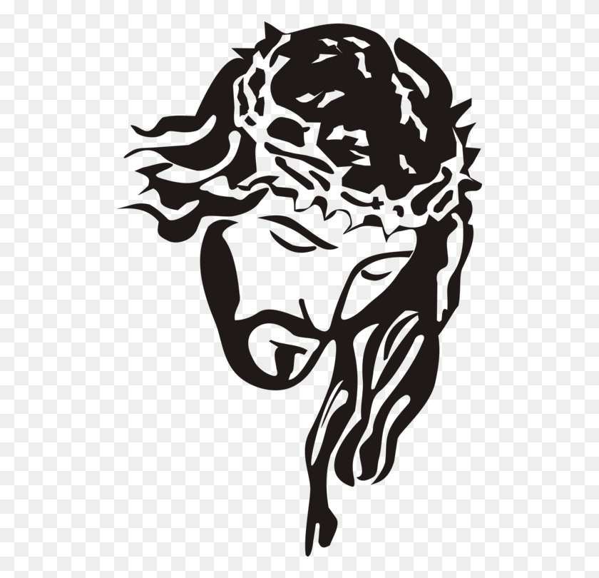 513x750 Black And White Depiction Of Jesus Christian Art Drawing Child - Disciples Clipart