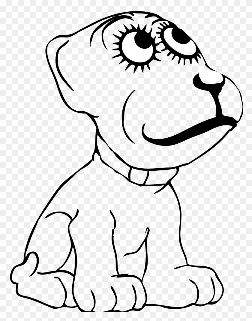 1331x1725 Black And White Dog Cartoon Gallery Images - Pug Clipart Black And White