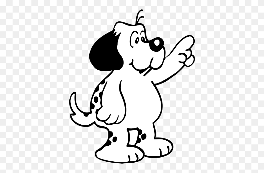 400x491 Black And White Dog Cartoon Gallery Images - Free Dog Clipart Black And White