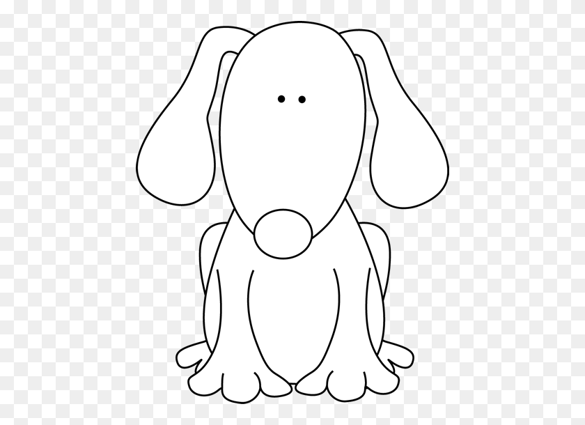450x550 Black And White Dog Clipart Gallery Images - Cardinal Head Clipart