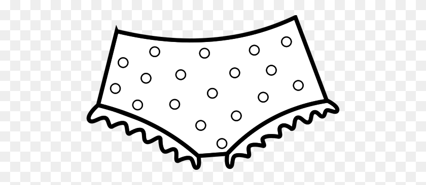 500x306 Black And White Dotted Panties Vector Image - Panties Clipart