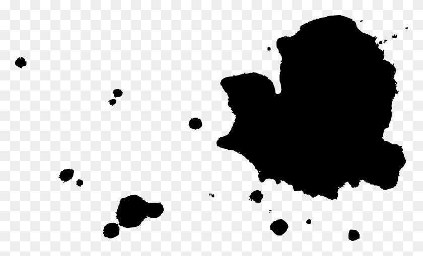 2324x1340 Black And White Drawing Silhouette Paint Photography - Black Paint Splatter PNG