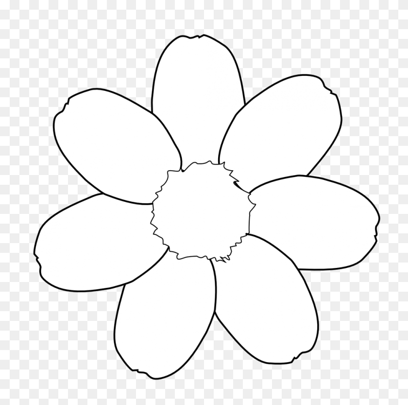 1009x1000 Black And White Flower Clip Art Many Flowers - Spring Flowers Black And White Clipart