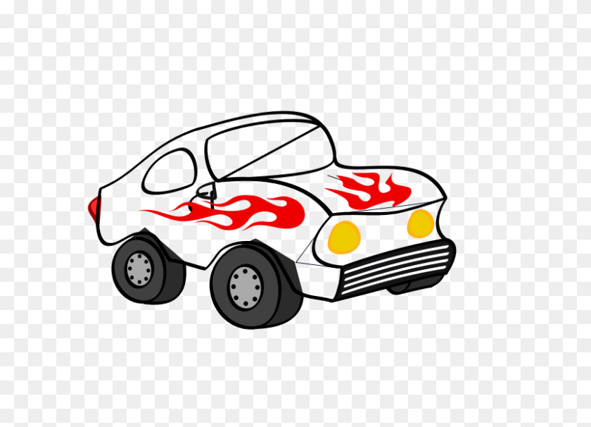 800x560 Black And White Fun Car Clip Art Download - Funny Car Clipart