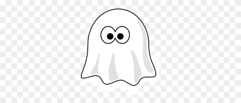 276x299 Black And White Ghost Clip Art Halloween Clip - Halloween Clipart Ghost
