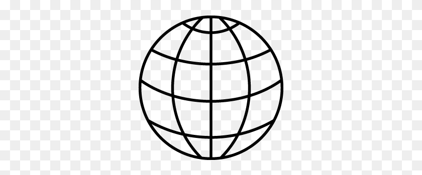 291x289 Black And White Globe Png Images Pictures - Globe Black And White Clipart