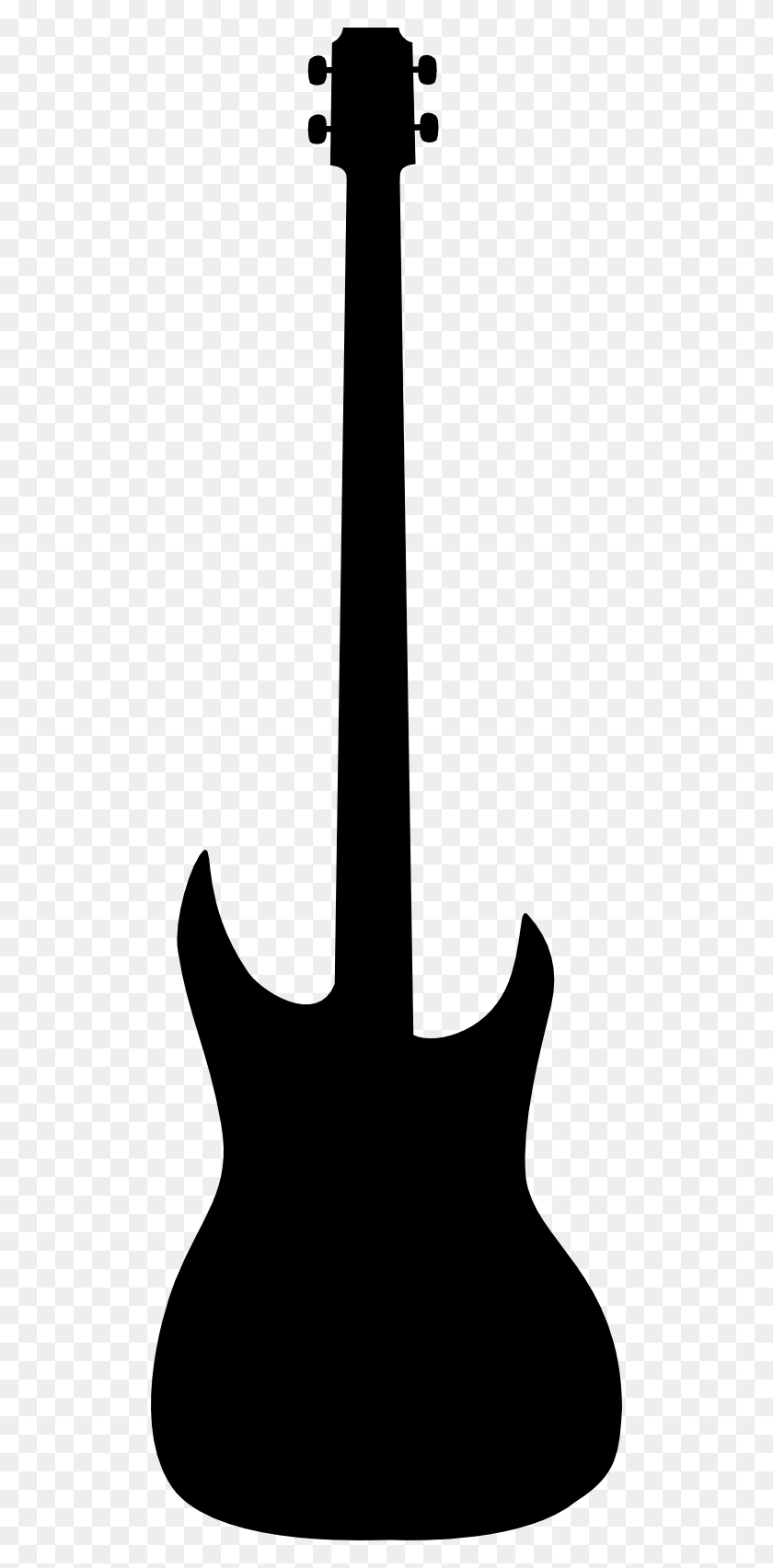 512x1645 Black And White Guitar Clip Art - Clarinet Clipart Black And White