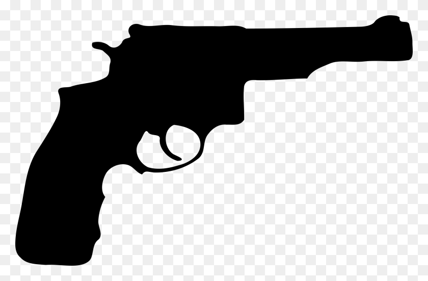 2400x1513 Black And White Handgun Png For Free Download On Ya Webdesign - Rifle Clipart Black And White