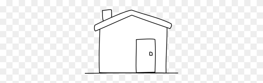 300x207 Black And White House Clipart - Cute House Clipart