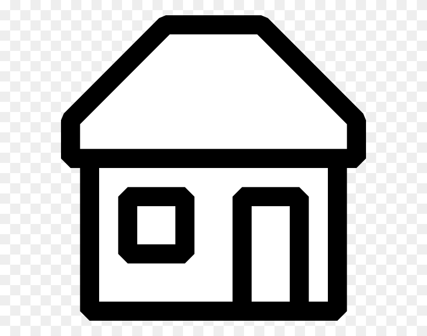 600x600 Black And White House Icon Clip Art - Reading Clipart Black And White