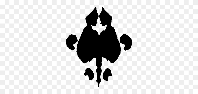 280x340 Black And White Ink Blot Test Rorschach Test India Ink Free - White Splatter PNG