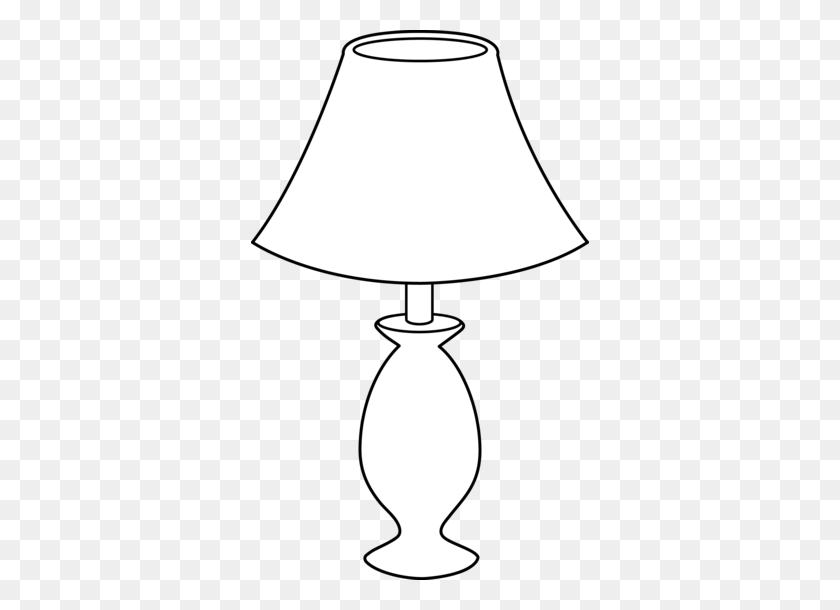 338x550 Черно-Белая Лампа Line Art Free Clip, Предназначенная Для Идей - Клипарт Для Прачечной