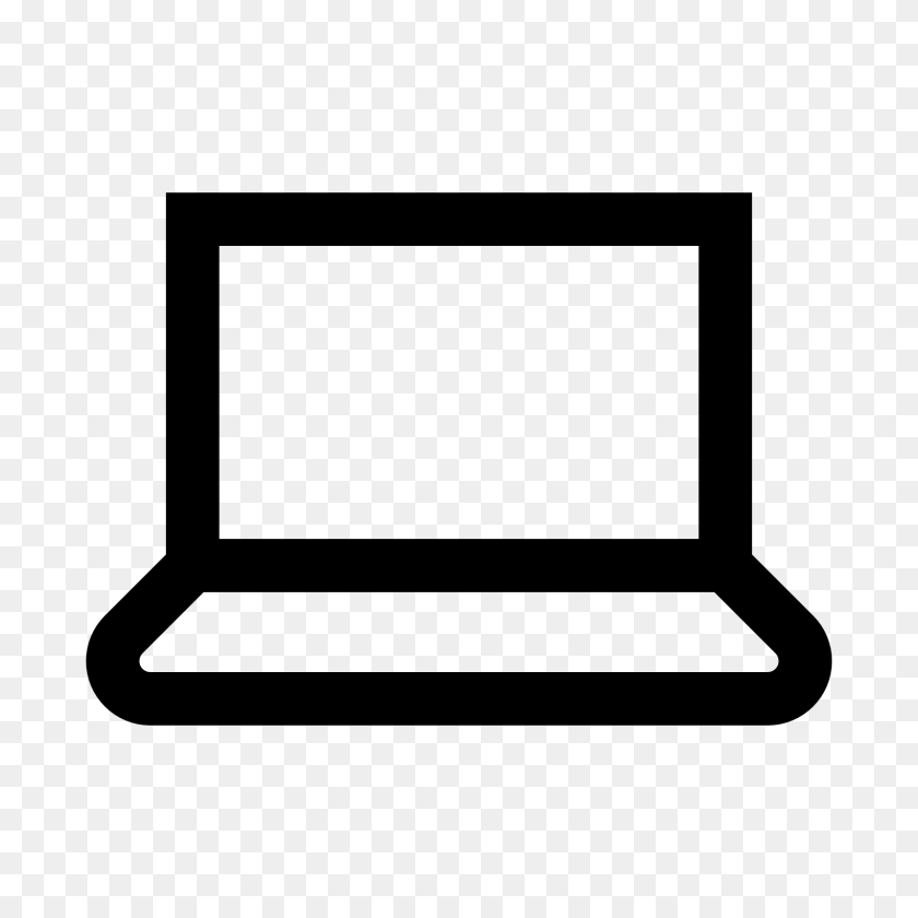 1600x1600 Черно-Белый Ноутбук Вектор Искусства Значок Веб-Иконки Png - Ноутбук Клипарт Черный И Белый