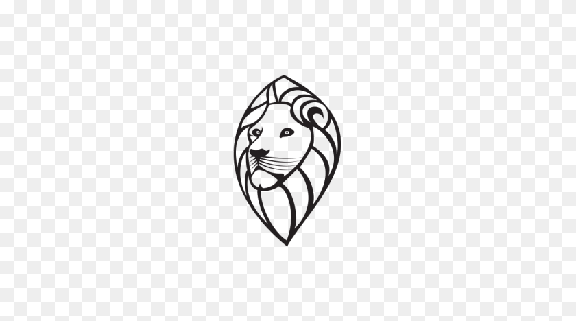 1200x628 Black And White Lion Logo Template Free Vector And Png - Lion Logo PNG