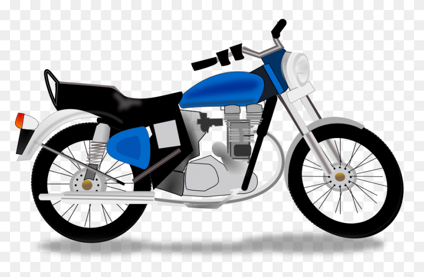 900x566 Black And White Motorcycle Art - Bike Clipart Black And White