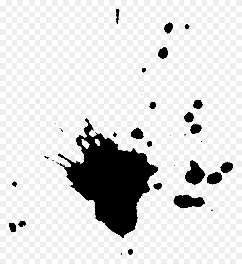 2603x2865 Black And White Paint Clip Art - Black Paint Splatter PNG