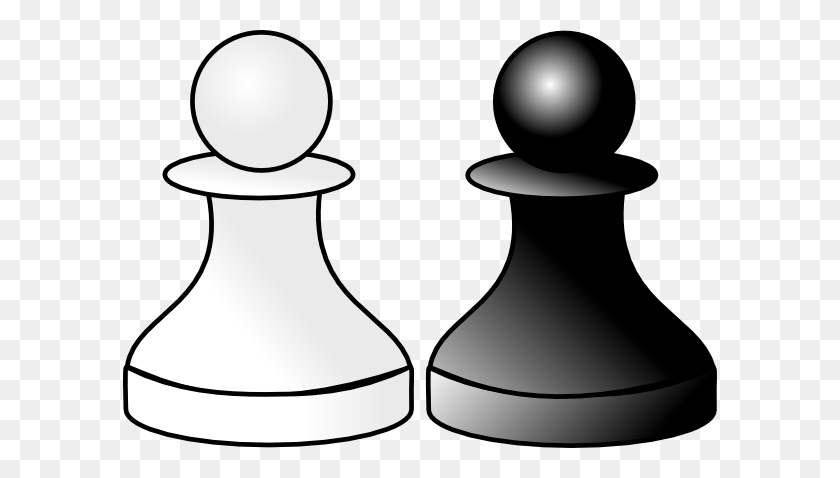 594x418 Black And White Pawns Clip Art - Games Clipart Black And White