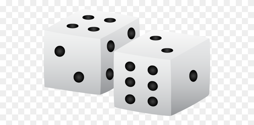550x355 Black And White Playing Dice - Games Clipart Black And White