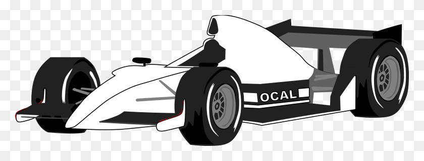 2555x854 Black And White Race Car Png Transparent Black And White Race Car - Clipart Car PNG