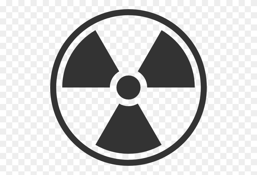 512x512 Black And White Radiation Symbol Png Image - Radiation Clipart