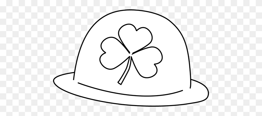 500x313 Black And White Saint Patrick's Day Hat Clip Art - St Patricks Day Hat Clipart