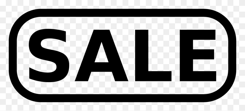 2400x990 Black And White Sale Clipart - Yard Sale Clip Art Free