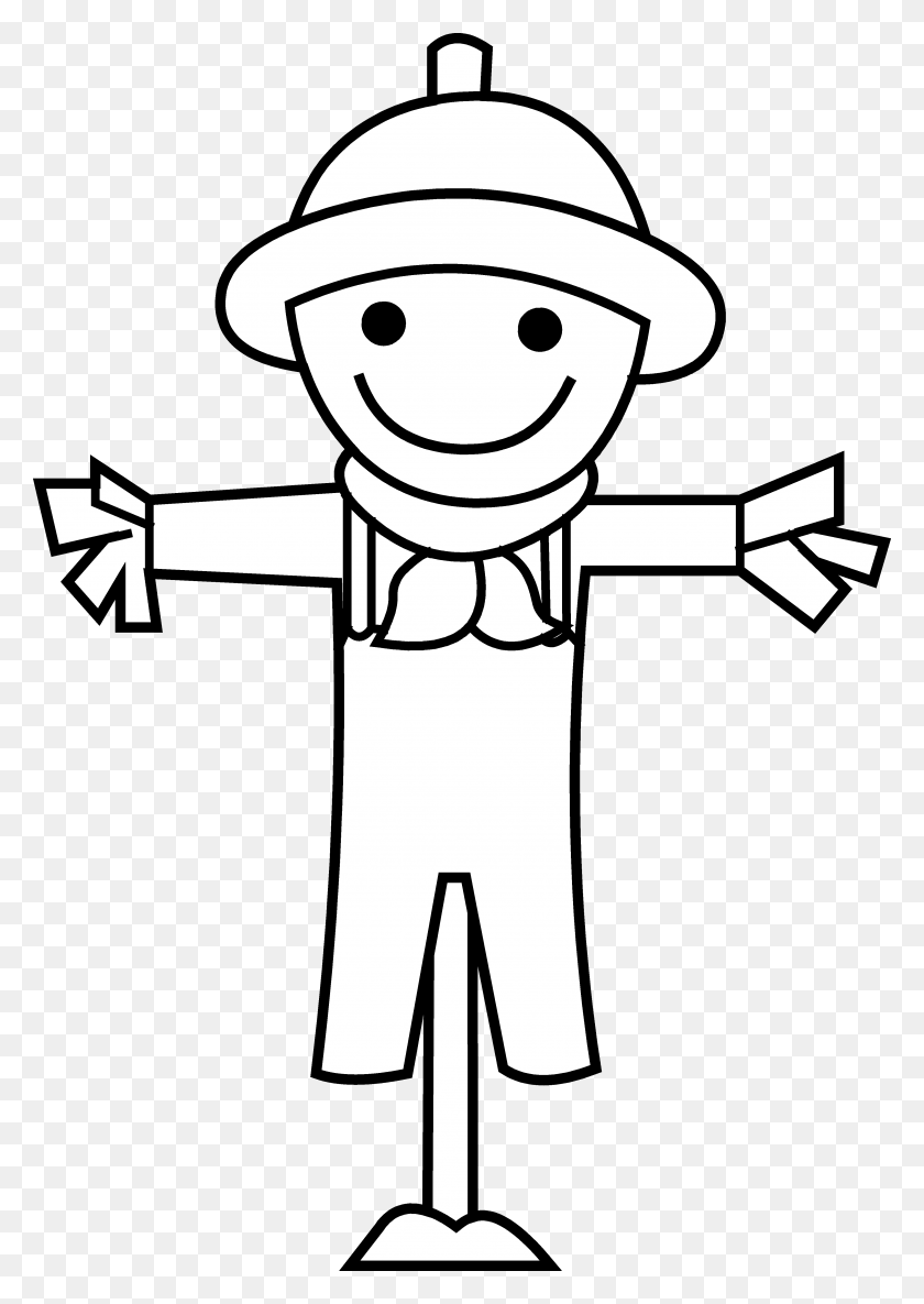 3798x5482 Black And White Scarecrow Clipart - Minecraft Clipart Black And White