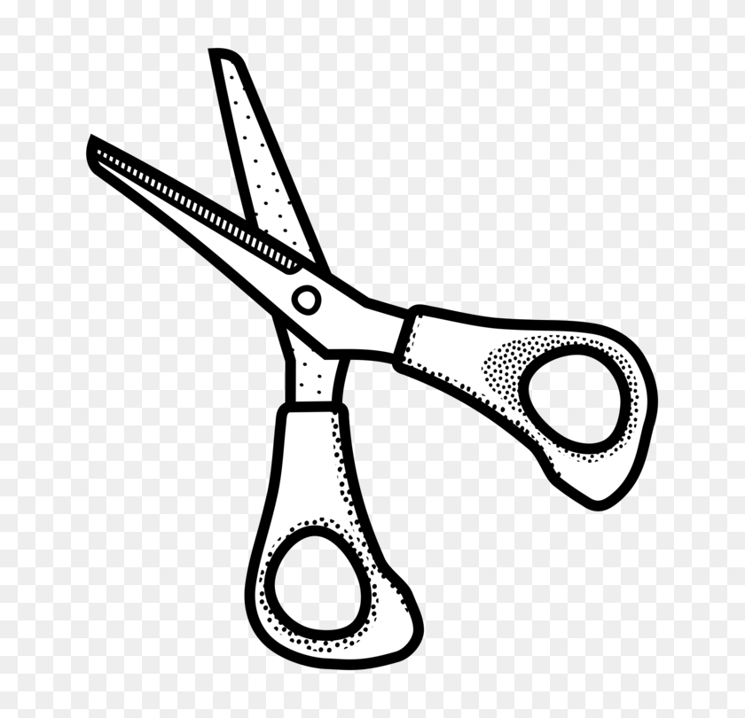 693x750 Black And White Scissors Download Paper Drawing - Shears PNG