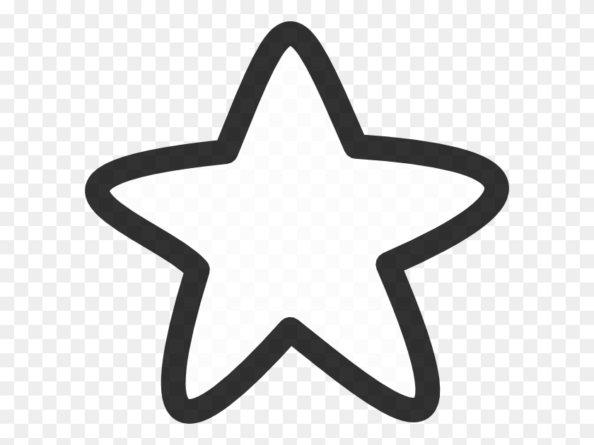 600x570 Черно-Белые Звезды Картинки - Морская Звезда Клипарт