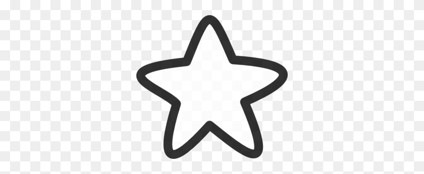 300x285 Black And White Star Clip Art - White Star Clipart