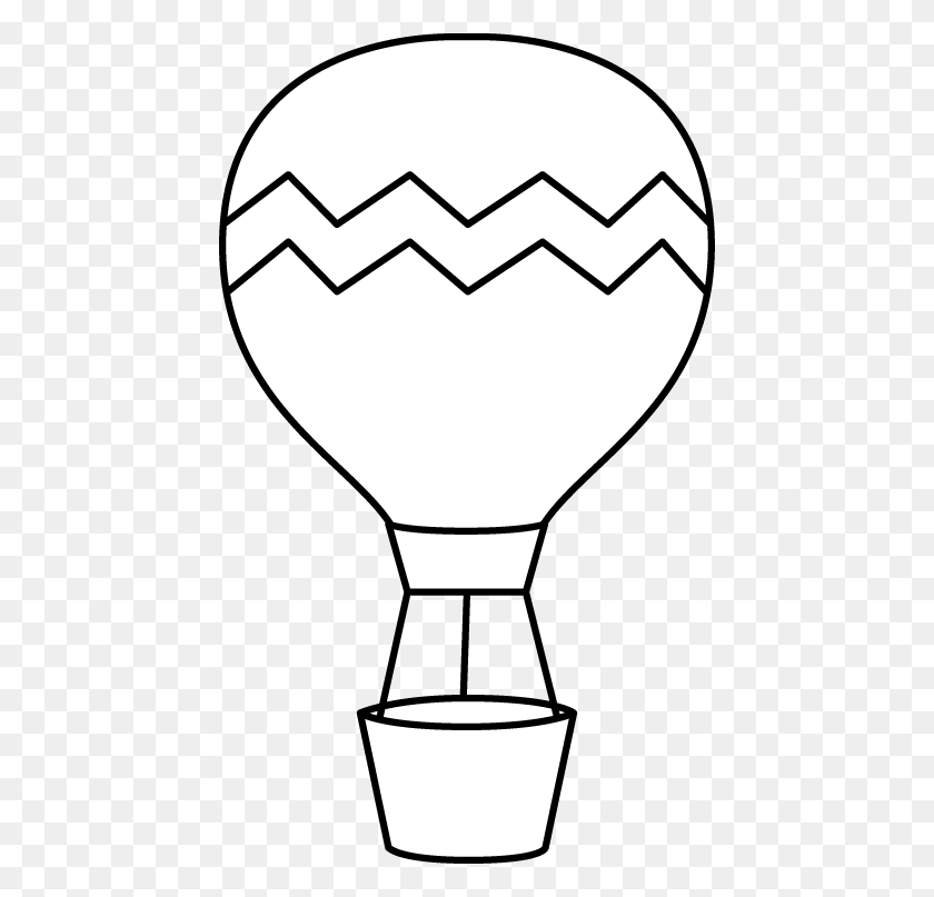 446x747 Black And White Striped Hot Air Balloon Clip Art Misc - Hot Air Balloon Basket Clipart