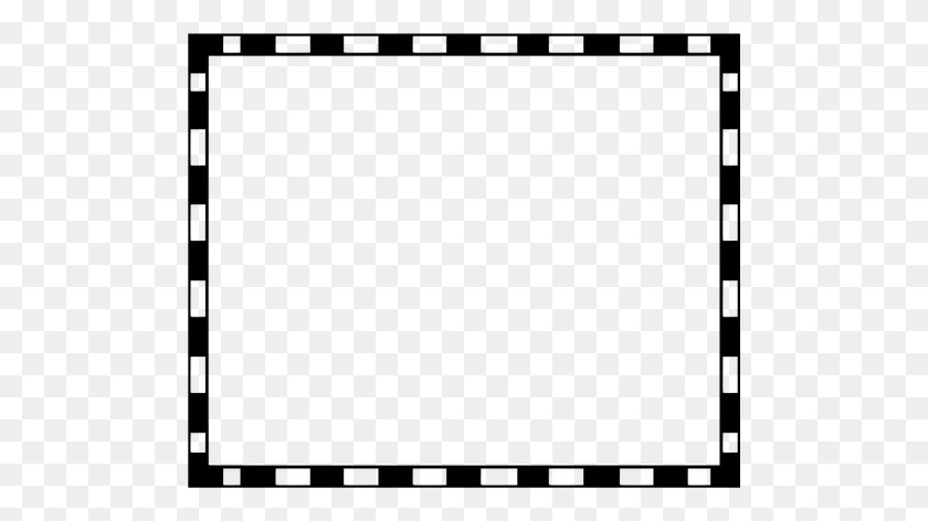 500x412 Black And White Striped Rectangular Border Vector Drawing Public - White Rectangle PNG