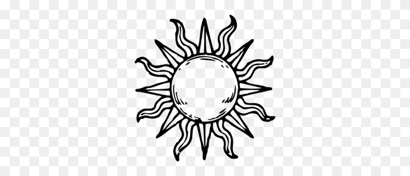 288x300 Black And White Sun Clip Art Look At Black And White Sun Clip - Town Clipart Black And White