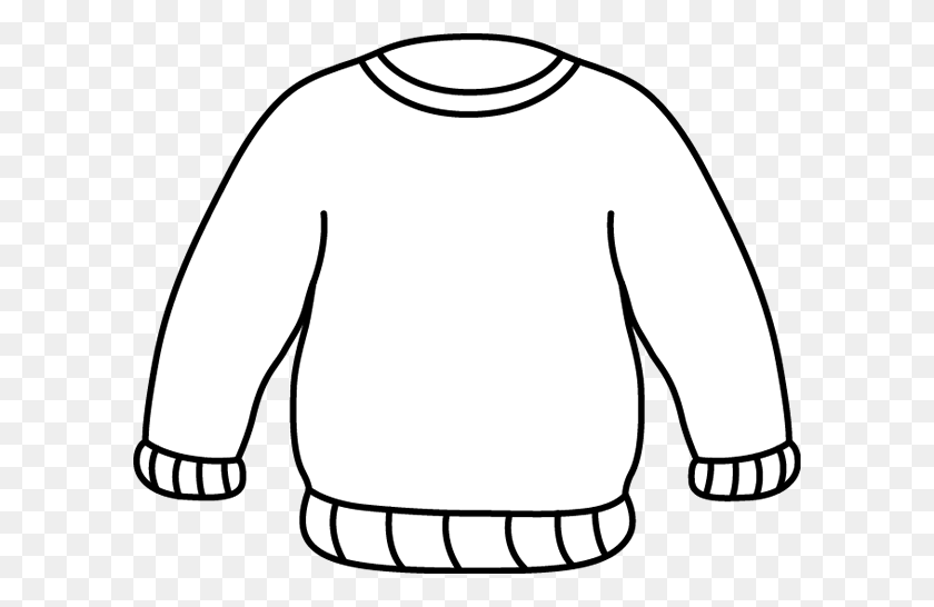 600x486 Black And White Sweater Clip Art - Snow Clipart Black And White