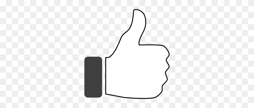 282x297 Black And White Thumbs Up Clip Art - Thumbs Up Clipart