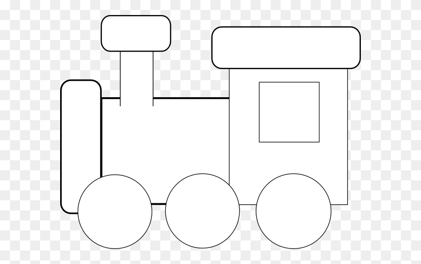 600x467 Black And White Train Clip Art - Train Engine Clipart