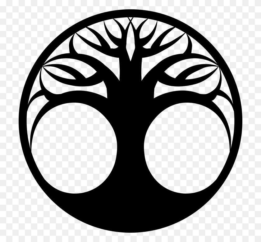 720x720 Black And White Tree Of Life Png Transparent Black And White Tree - Ouroboros Clipart