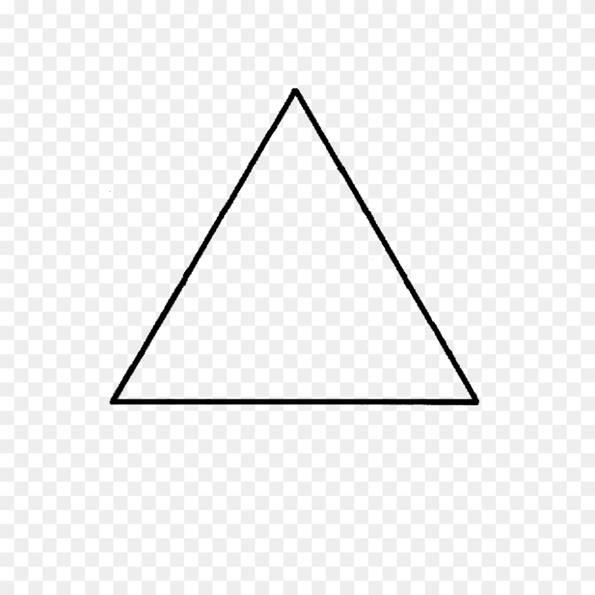 800x800 Black And White Triangle Png - White Triangle PNG