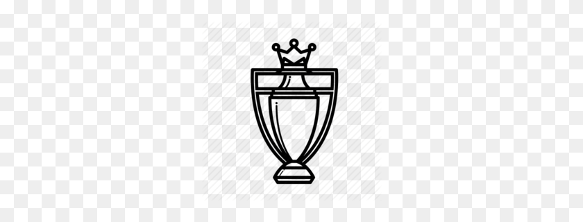 260x260 Black And White Trophy Clipart - Trophy Clipart PNG