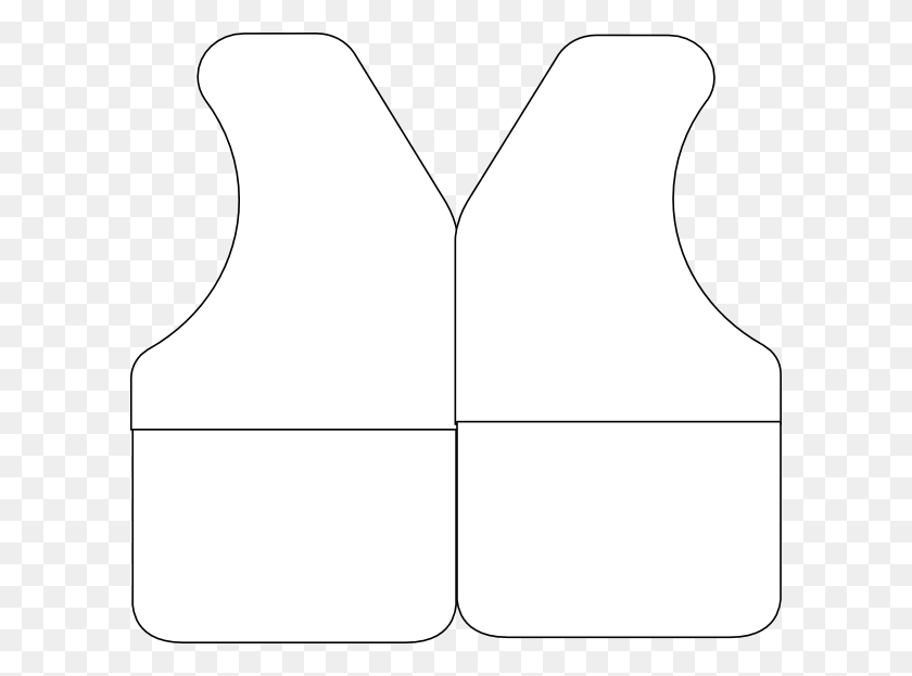 600x563 Black And White Vest Clip Art - Vest Clipart Black And White
