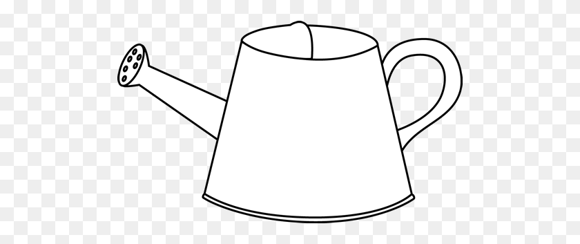 500x293 Black And White Watering Can Clip Art - Mug Clipart Black And White