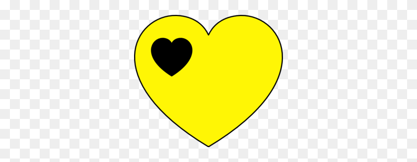 300x267 Black And Yellow Heart Clip Art Hearts Heart - Lute Clipart