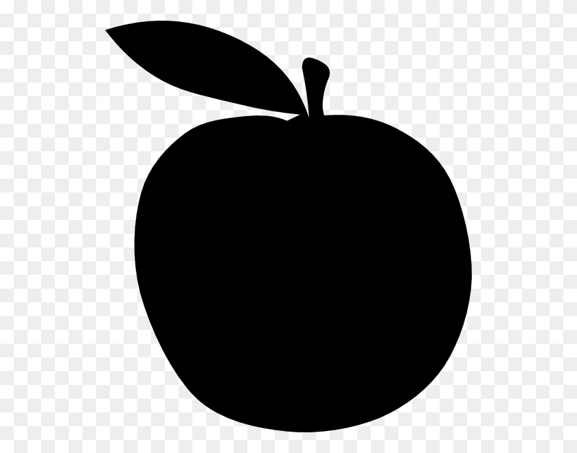 534x599 Black Apple Clip Art - Black Apple Clipart