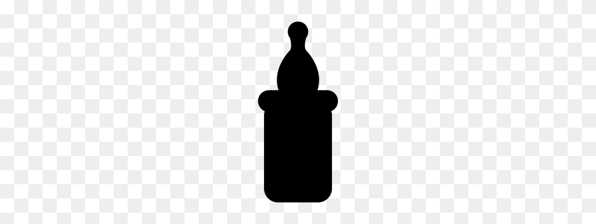 256x256 Black Baby Bottle Icon - Black Baby PNG
