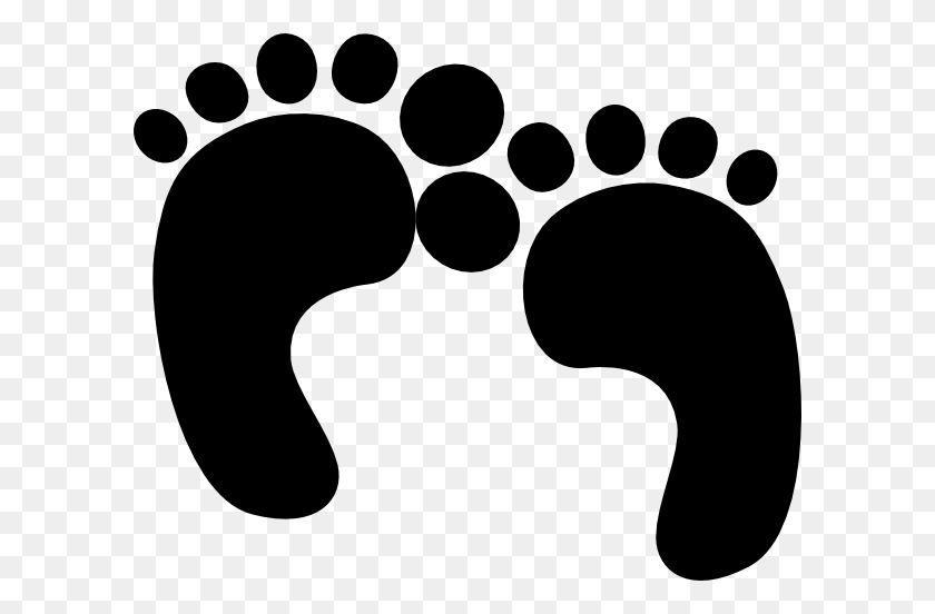 600x492 Black Baby Feet Clip Art - Baby PNG Clipart