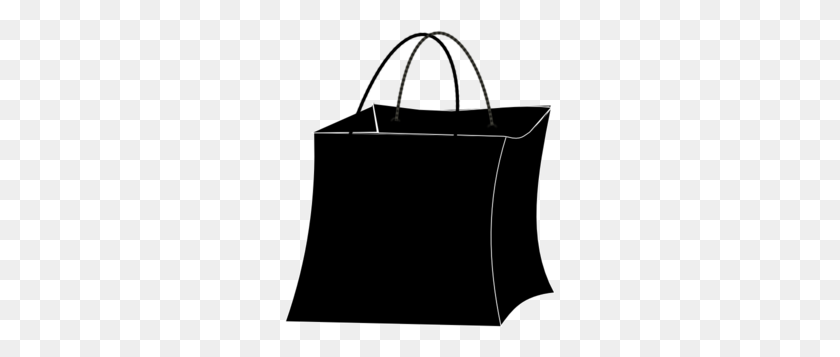 270x297 Black Bag Clip Art - Shopping Bag Clipart Black And White