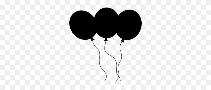 288x299 Black Balloons Clip Art - Confetti Clipart Black And White