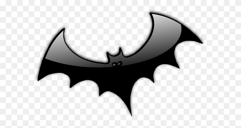 600x387 Black Bat Clip Art - Batman Clipart Black And White
