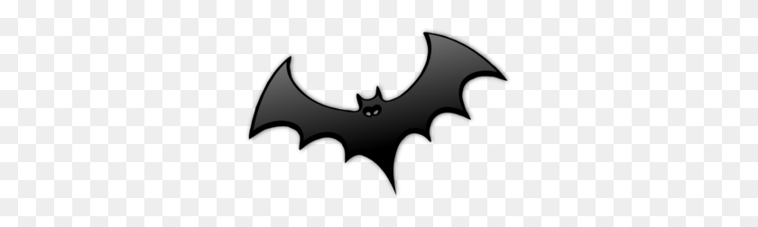 298x192 Black Bat Clip Art - Bats Clipart Black And White