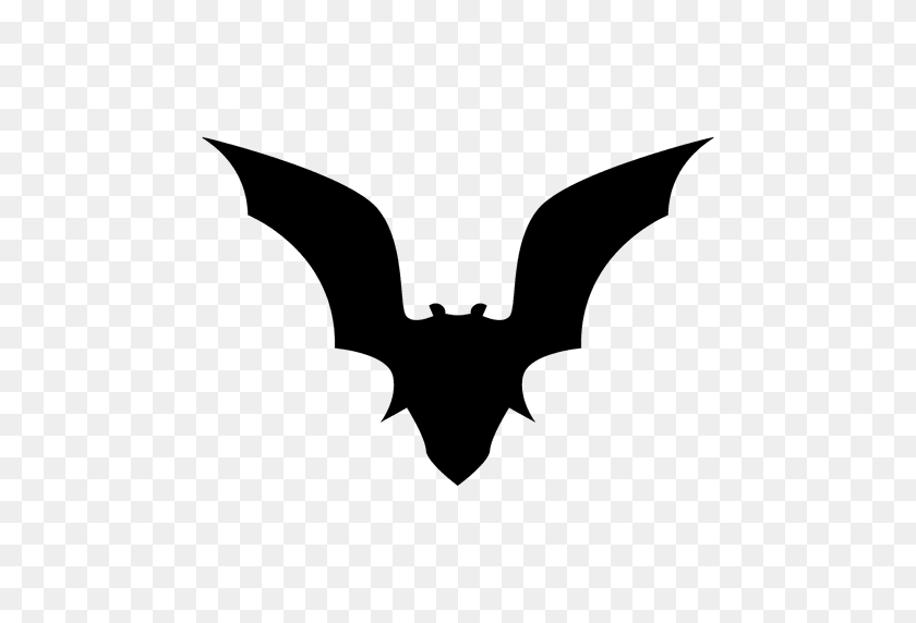 512x512 Black Bat Silhouette - Bat Silhouette PNG